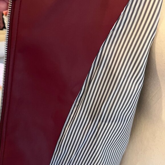 A.N.A. Faux Leather Motorcycle Jacket, Plum color, nicely lined, Size XL - Picture 7 of 12